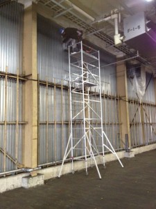 防水の養生　ﾛｰﾘﾝｸﾞﾀﾜｰ